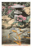 Buy Japanese Lantern, Carp in Pond at AllPosters.com