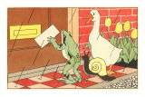 Frog, Snail and Duck with Letter