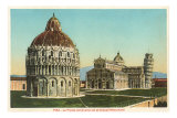 Baptistry, Cathedral and Tower of Pisa, Italy