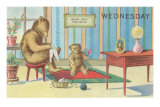 Wednesday, Bears Knitting at Home