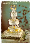 Congratulations, Three-Tiered Wedding Cake Premium Poster
