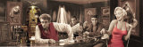 Java Dreams: Presley, Monroe, Bogart und Dean beim Billard Kunstdruck