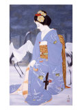 Maiko with Snow in Spring