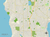 Buy Political Map of Shoreline, WA at AllPosters.com