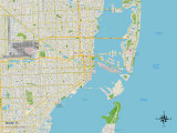 Buy Political Map of Miami, FL at AllPosters.com