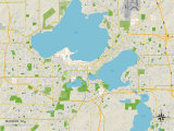Buy Political Map of Madison, WI at AllPosters.com