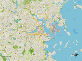 Buy Political Map of Boston, MA at AllPosters.com