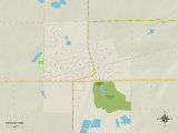 Political Map of Hawley, MN Premium Poster