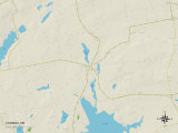 Political Map of Corinna, ME