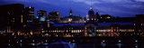 Buildings in a City Lit Up at Night, Bonsecours Market, City Hall, Montreal, Quebec, Canada