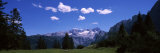 Alpine Meadow in Front of Mountains, Dachstein Mountains, Upper Austria, Austria