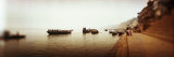 Buy Man Fishing at the Riverbank, Ganges River, Varanasi, Uttar Pradesh, India at AllPosters.com