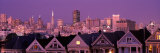 Skyscrapers Lit Up at Night in a City, San Francisco, California, USA