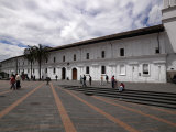 Tourists at a Town Square, Plaza De Santo Domingo, Quito, Ecuador