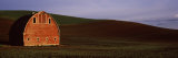 Barn in a Field at Sunset, Palouse, Whitman County, Washington State, USA
