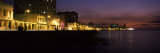 Buildings Lit Up at the Waterfront, Malecon Avenue, Havana, Cuba