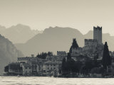 Veneto, Lake District, Lake Garda, Malcesine, Lakeside Town View, Italy