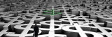 Buy Businessman Walking on Landscape of Infinite Dollar Signs at AllPosters.com