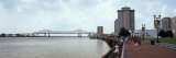 Bridge across a River, Crescent City Connection Bridge, Mississippi River, New Orleans, Louisiana,