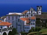Church Tower Dominates the Town of Nordeste on the Island of Sao Miguel, Azores