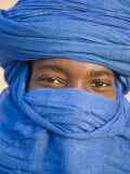 Buy Timbuktu, the Eyes of a Tuareg Man in His Blue Turban at Timbuktu, Mali at AllPosters.com