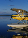 Alaska, Nondalton, Cessna Floatplane Parked on Still Waters of Six Mile Lake, Valhalla Lodge, USA Photographic Print