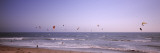 Kite Surfers over the Sea, Waddell Beach, Waddell Creek, Santa Cruz County, California, USA