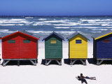 Buy Victorian-Style Bathing Boxes on the Beach, Western Cape, South Africa at AllPosters.com
