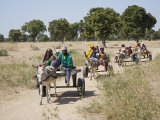 Mopti, Farmers Return to their Village Near Mopti on Donkey-Drawn Carts, Mali