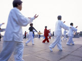 Buy Tai Chi on the Bund, Shanghai, China at AllPosters.com