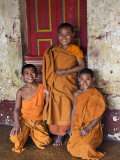 Buy Group of Happy Young Novice Monks at Monastery in Ban-Lo, a Shan Village Outside Kengtung, Myanmar at AllPosters.com
