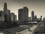 California, Los Angeles, Downtown and Rt, 110 Harbor Freeway, USA