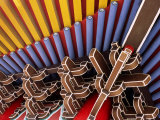 Colourful Pagoda Detail at the Chuk Lam Sim Monastery, Near Tsuen Wan in the New Territories, Hong 