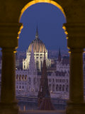 Hungarian Parliament Seen from Fishermans Bastion, Budapest, Hungary