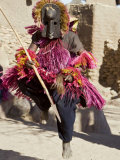 Buy Dogon Country, Tereli, A Masked Dancer Leaps High in the Air at the Dogon Village of Tereli, Mali at AllPosters.com