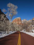 Buy Utah, Zion National Park, Zion Canyon Scenic Drive, Winter, USA at AllPosters.com