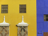 Wrought Iron Grillwork and Pastel Shades of Colonial Mansion on Plaza De Armas in Trujillo, Peru