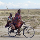 Buy Despite their Traditional Dress, Two Young Maasai Give Hints That Lifestyle Is Changing in Tanzania at AllPosters.com