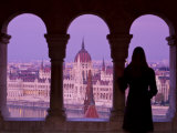 Hungarian Parliament Seen from Fishermans Bastion, Budapest, Hungary
