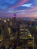 New York City, Manhattan, View Towards Downtown; Empire State Building from Rockerfeller Centre, US