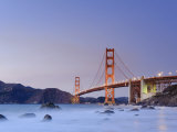 California, San Francisco, Baker's Beach and Golden Gate Bridge, USA