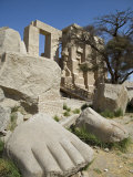 Giant Foot Is One of Few Remains of Colossal 17M Statue of Ramses Ii at Ramesseum, Luxor