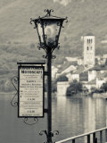Piedmont, Lake Orta, Orta San Giulio, Isola San Giulio Island, Lake Taxi Sign, Italy
