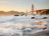 California, San Francisco, Golden Gate Bridge from Marshall Beach, USA