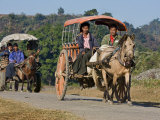 Buy Burma, Mrauk U, Horse-Drawn Carts Heading for the Market Near Mrauk U, Myanmar at AllPosters.com
