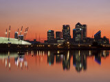 Buy London, Newham, O2 Arena and Canary Wharf Buildings Reflecting in Royal Victoria Docks, England at AllPosters.com