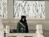 Beijing, Tiananmen Square, A Guard on Duty in Front of a Communist Monument, China