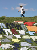 Buy Washing Put Out to Dry on a Railway Embankment Near Antananarivo, Capital of Madagascar at AllPosters.com