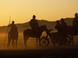 Buy Horse Herders Returning Home after a Horse Festival in Karakorum, Hangai Province, Mongolia at AllPosters.com