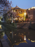 Buy Teahouse at Dusk Along Canal, Suzhou, Jiangsu, China, Asia at AllPosters.com